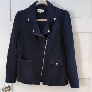 Emma & Olivia Navy Textured Blazer